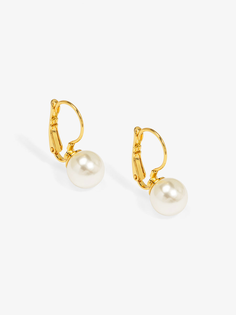 Single Pearl 10mm Drop Earring
