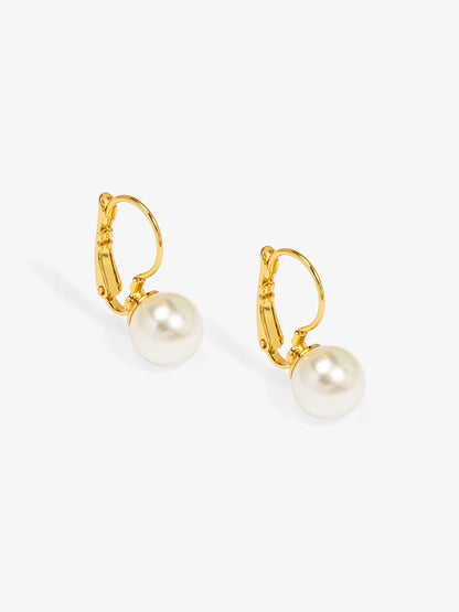 Single Pearl 10mm Drop Earring