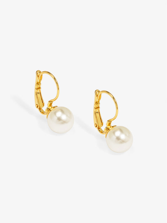 Single Pearl 10mm Drop Earring