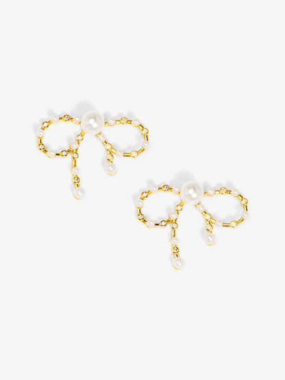 Crystal Bow Stud Earring