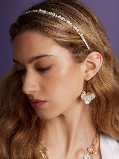 Petite Pearl and Crystal Beaded Headband