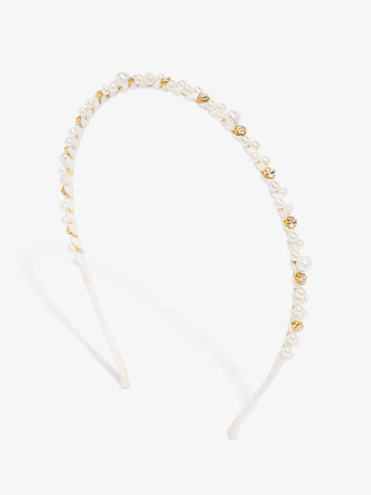 Petite Pearl and Crystal Beaded Headband