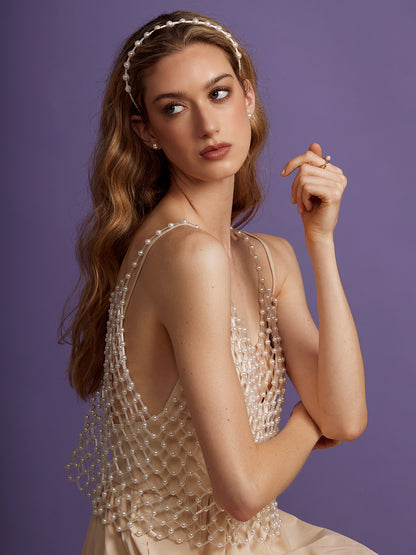 Braided Pearl Trim Headband