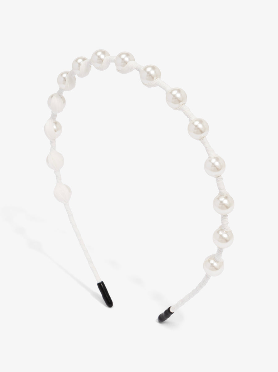Braided Pearl Trim Headband