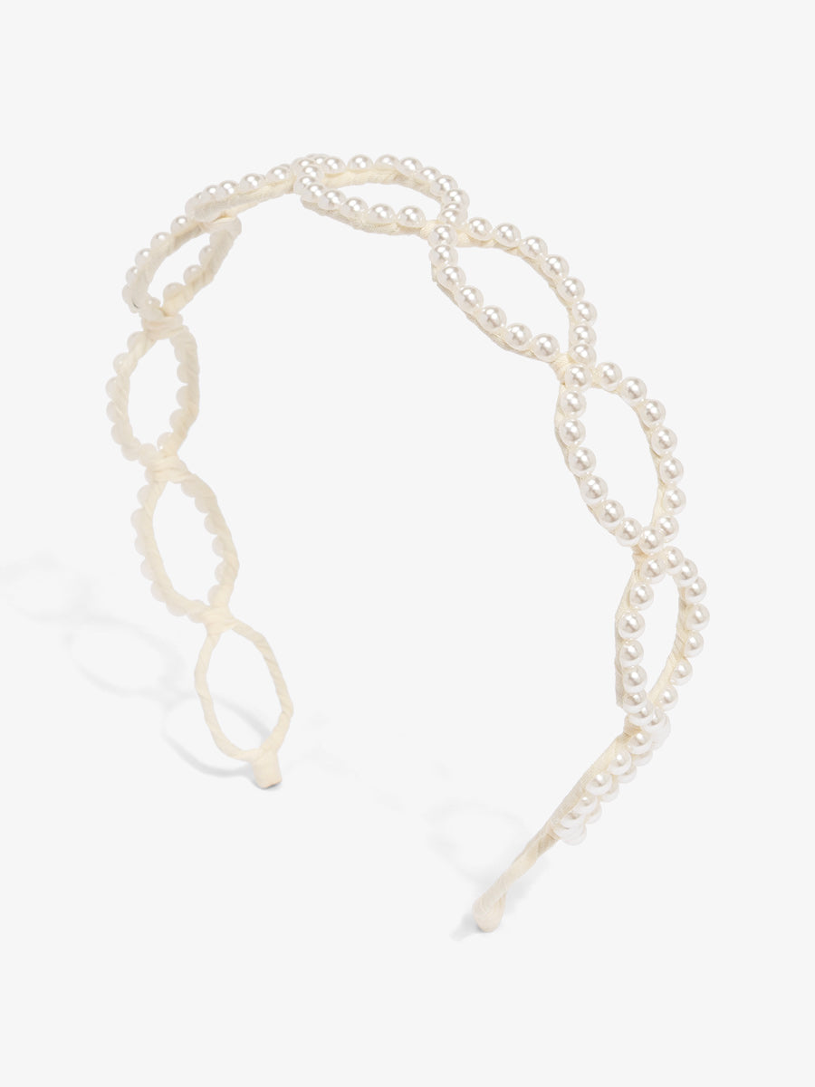Braided Pearl Rope Headband