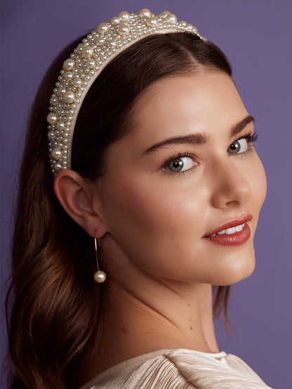 Pearl Cluster Halo Headband