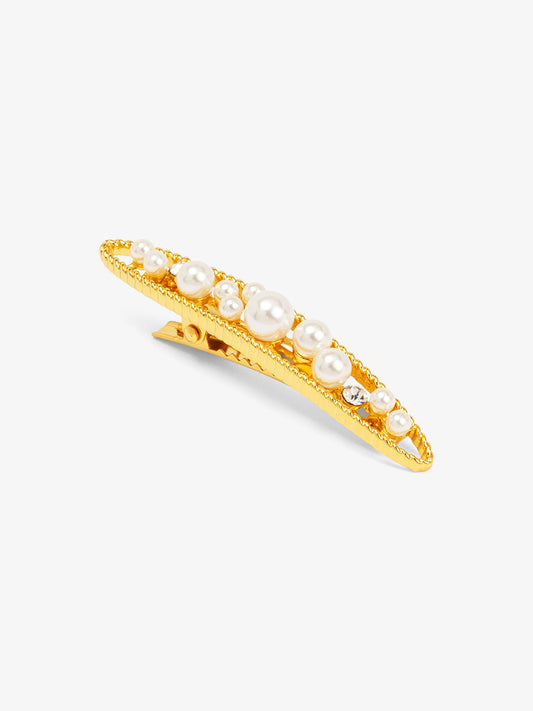 Pearl Cluster Crystal Hair Clip