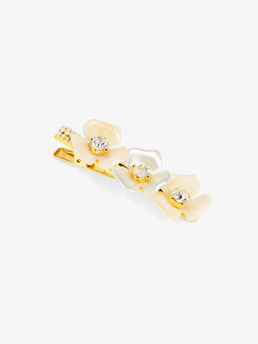 Pearl Petal Flower Hair Clip