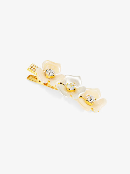Pearl Petal Flower Hair Clip
