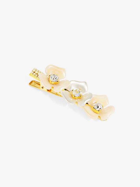 Pearl Petal Flower Hair Clip