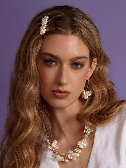 Pearl Daisy Hair Clip
