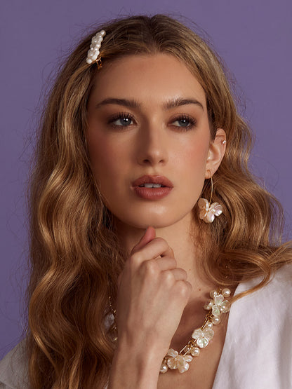 Pearl Daisy Hair Clip