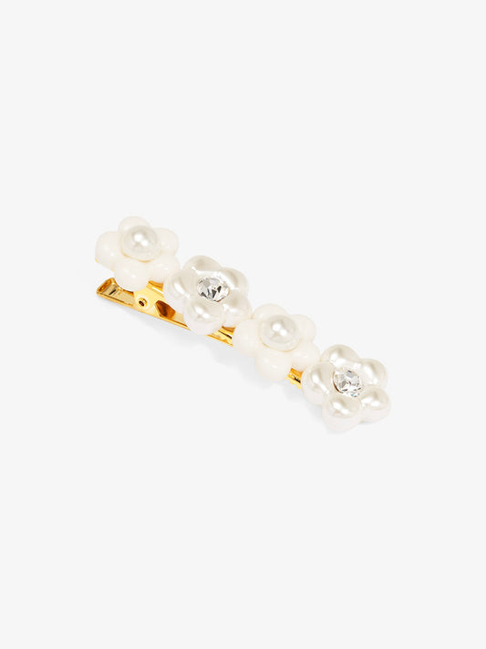 Pearl Daisy Hair Clip