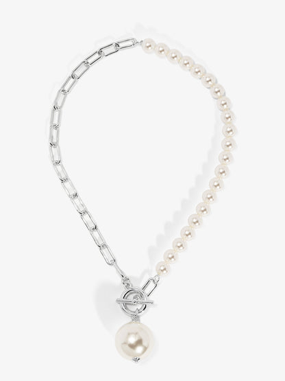 Chain and Pearl Pendant Necklace