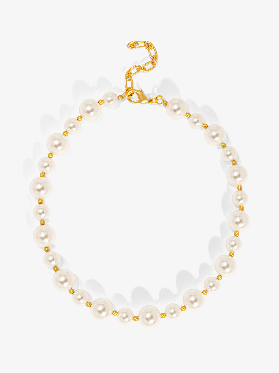 Mixed Pearl Collar Necklace