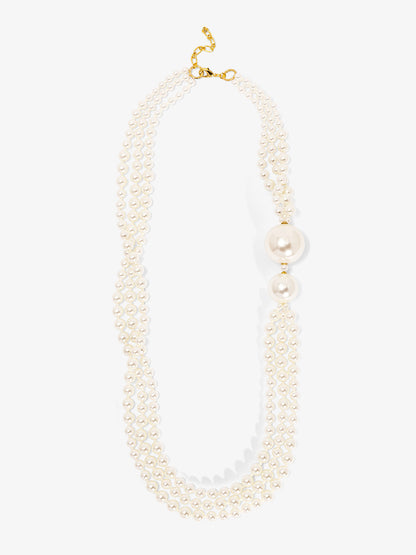 Long Necklace with Oversized Pearls