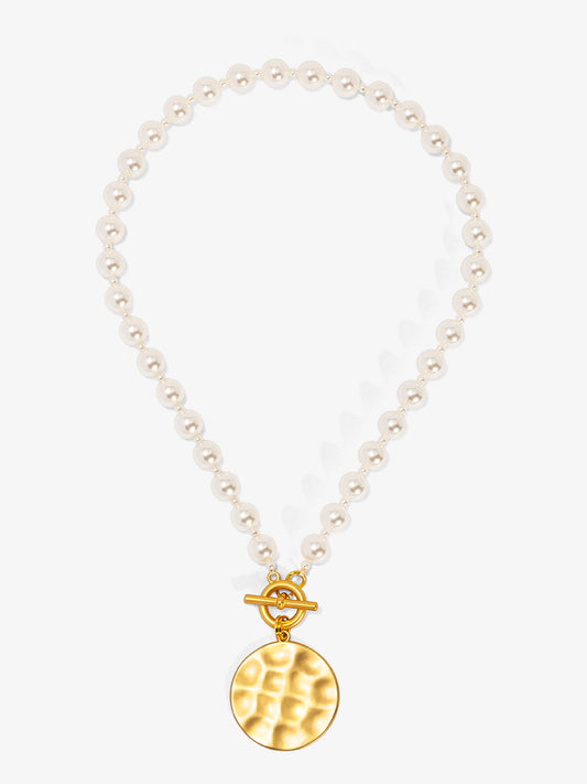 Pearl & Charm Collar Necklace