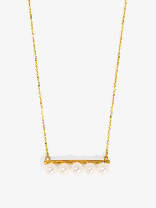 Pearl Bar Collar Necklace