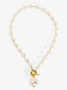 Pearl Beaded Collar Necklace with Tube Spacers