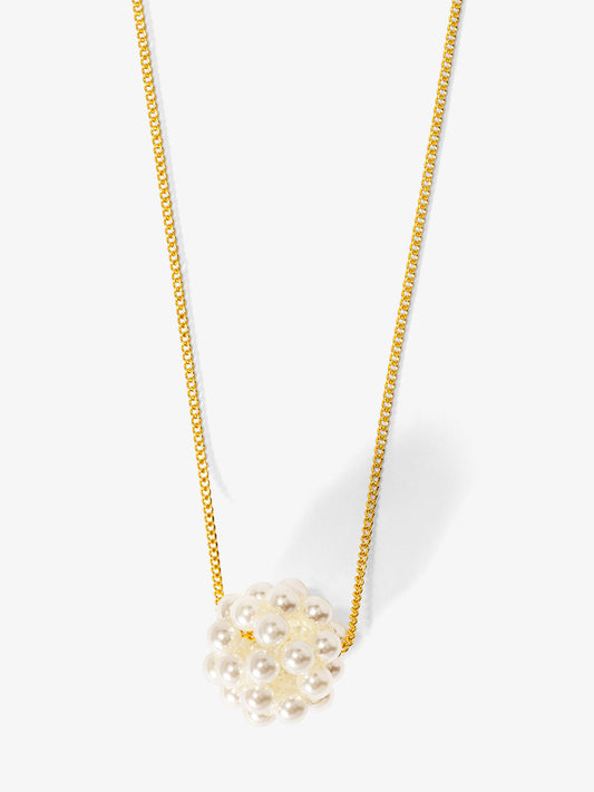 Clustered Pearl Collar Necklace