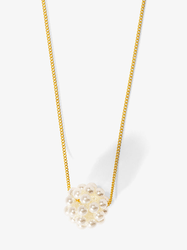 Clustered Pearl Collar Necklace