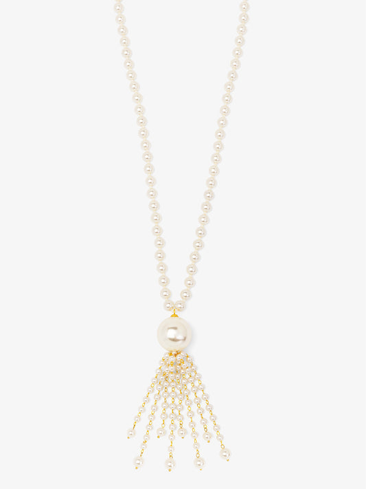Pearl Tassle Long Necklace
