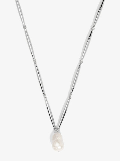 Baroque Pearl Pendant Short Necklace