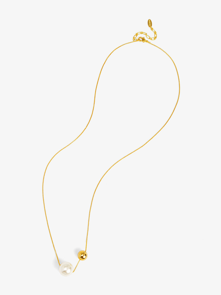 Pearl and Bead Long Necklace