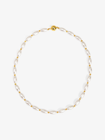 Rice Pearl Magnet Necklace