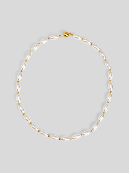 Rice Pearl Magnet Necklace