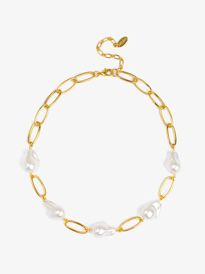 Baroque Link Collar Necklace