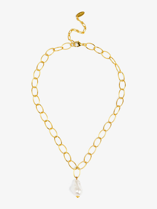 Baroque Drop Pendant Necklace