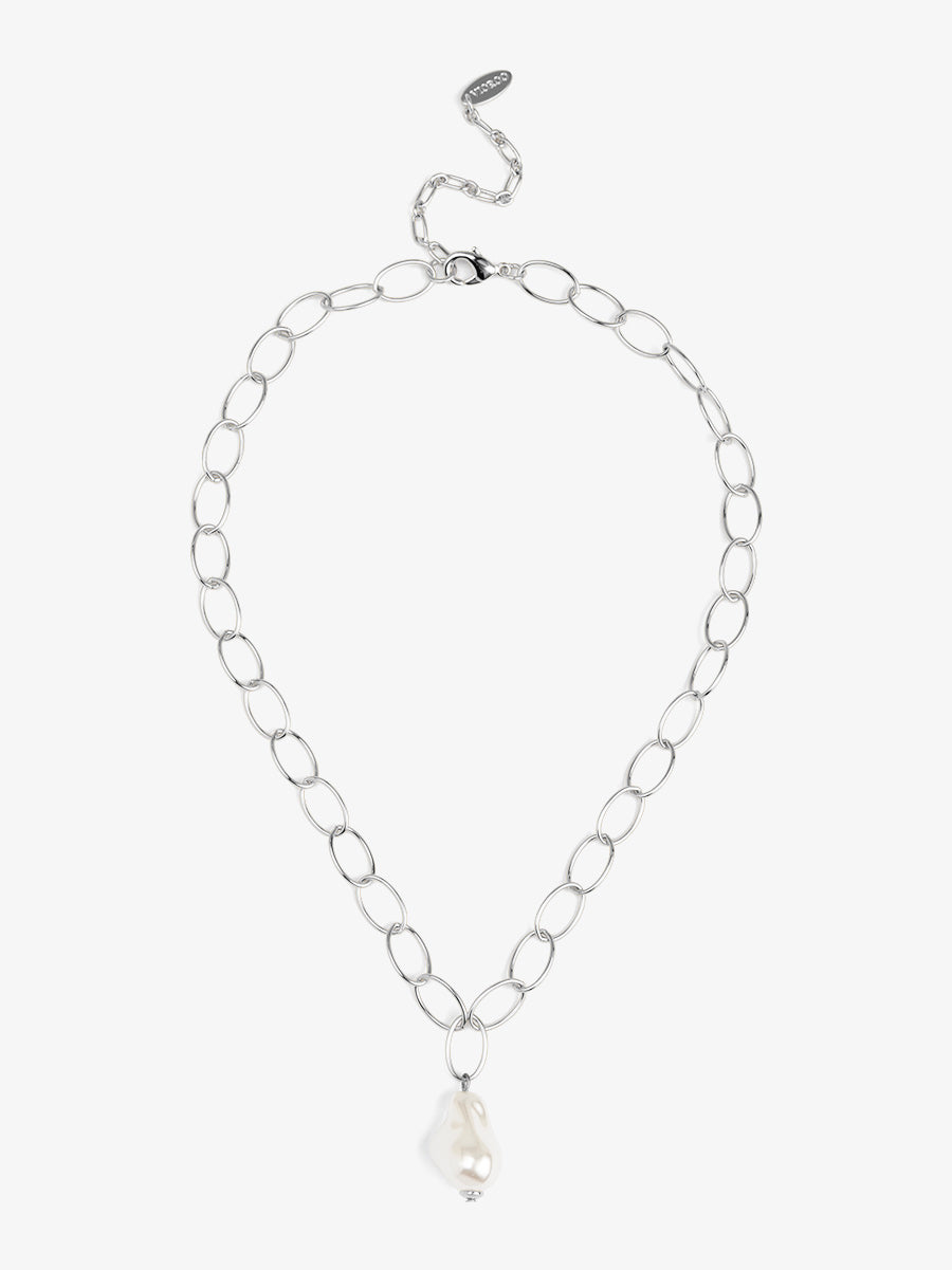 Baroque Drop Pendant Necklace