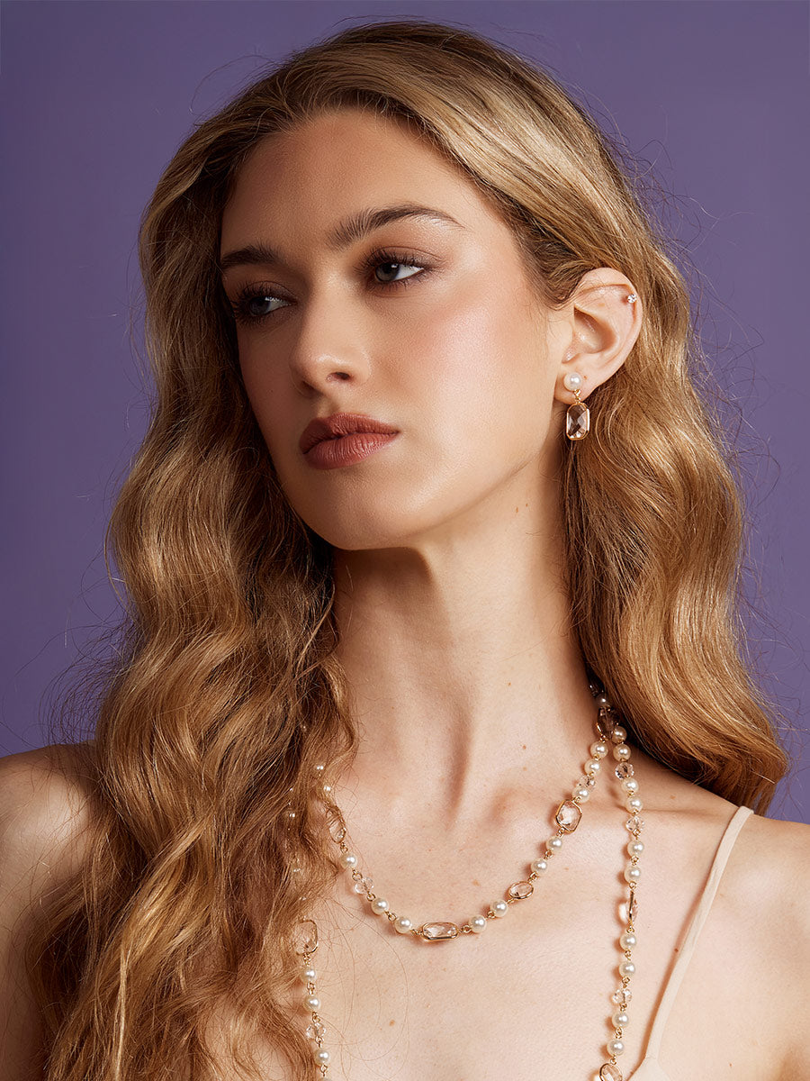 Prism Pearl Magnet Collar Necklace