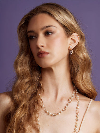 Prism Pearl Magnet Collar Necklace