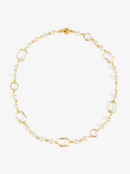 Prism Pearl Magnet Collar Necklace