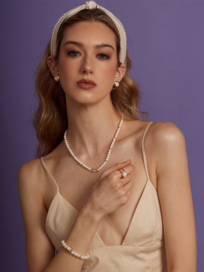 Sea Light Edge Mother Of Pearl Necklace