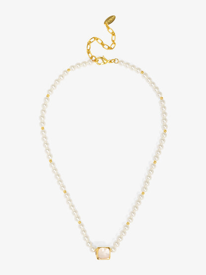 Sea Light Edge Mother Of Pearl Necklace