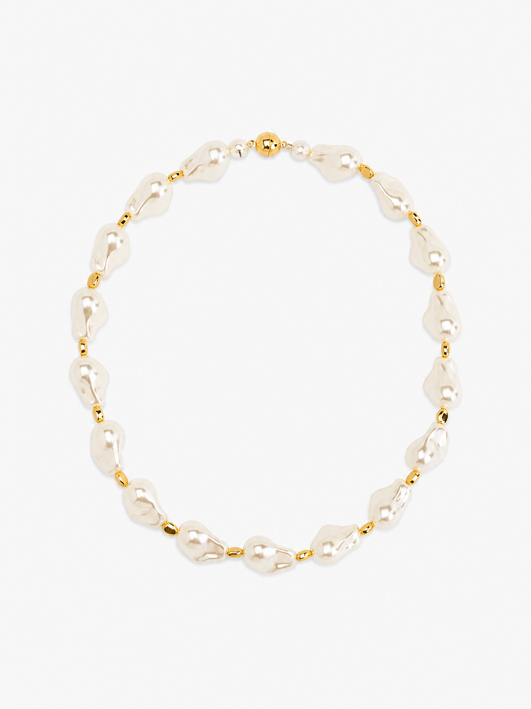 Baroque Pearl Magnet Necklace