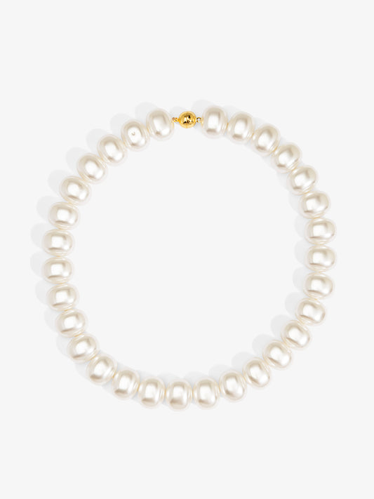 Pebble Pearl Magnet Short Necklace