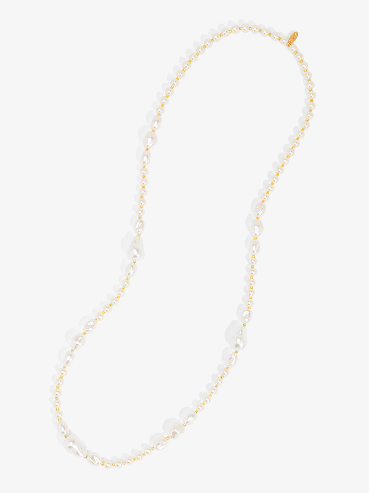 Baroque Beaded Long Necklace