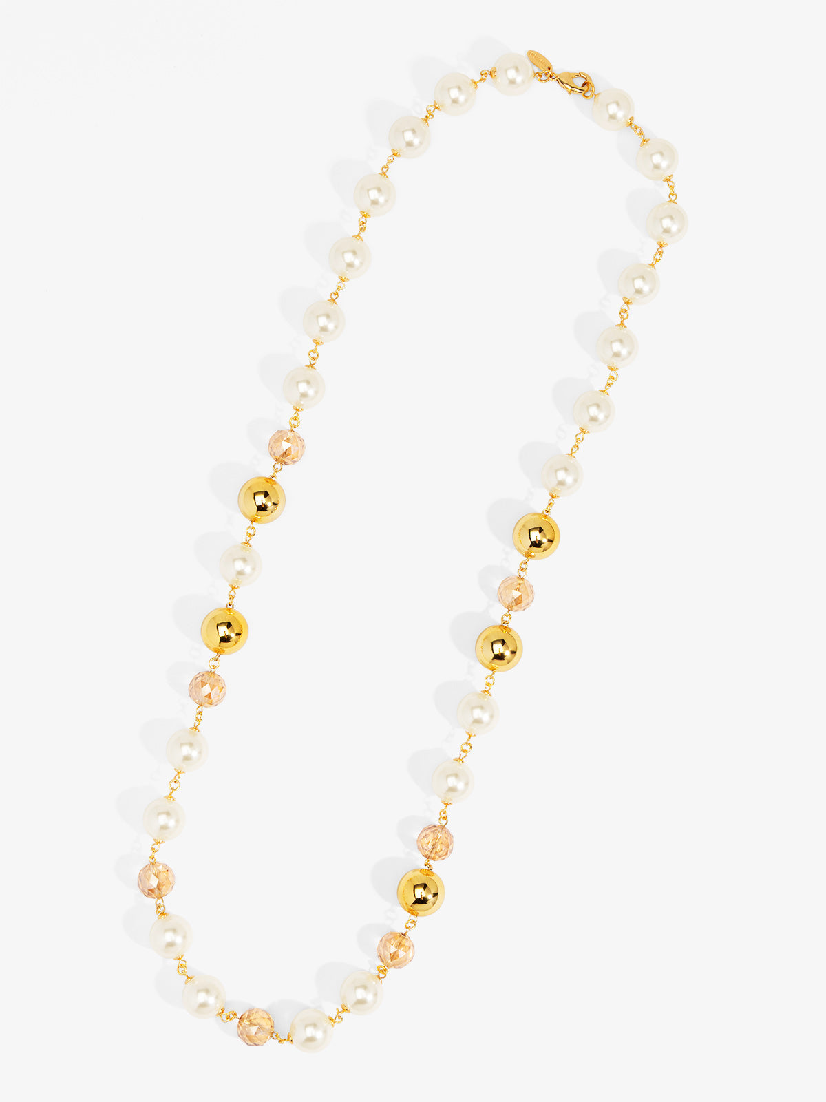 Disco Pearl Orb Long Necklace