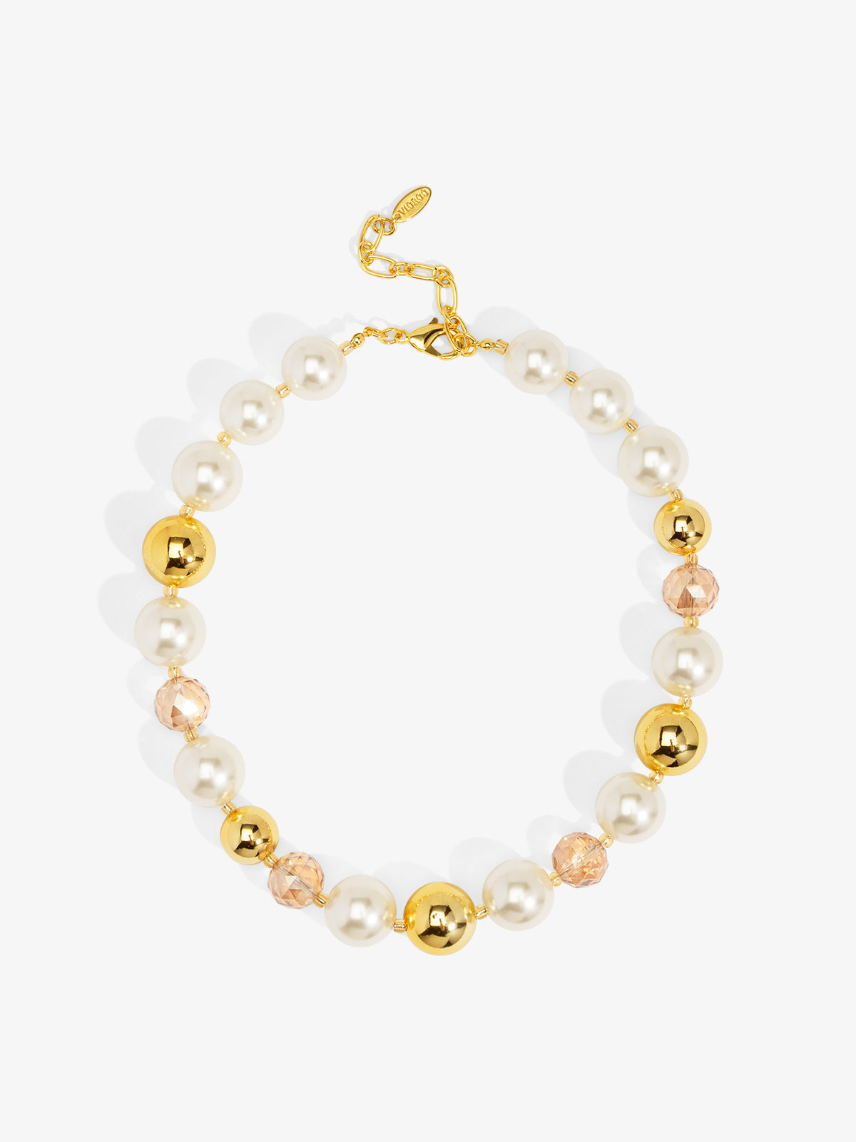 Disco Pearl Orb Short Necklace