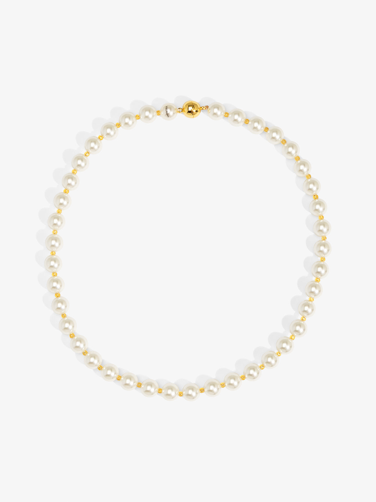 10mm Pearl Beaded Magnet Short Necklace