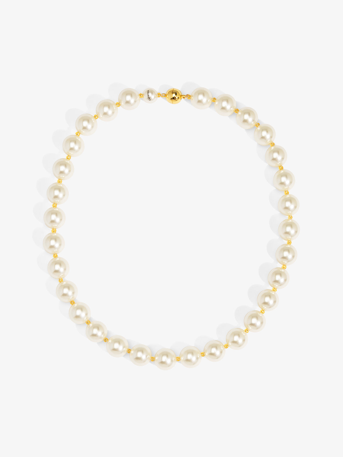 14mm Pearl Beaded Magnet Short Necklace