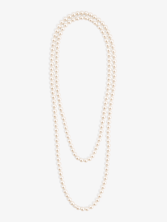 8mm Pearl Beaded 60" Long Necklace