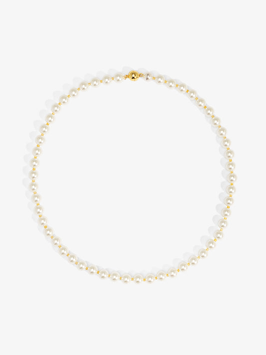 8mm Pearl Beaded Magnet Short Necklace