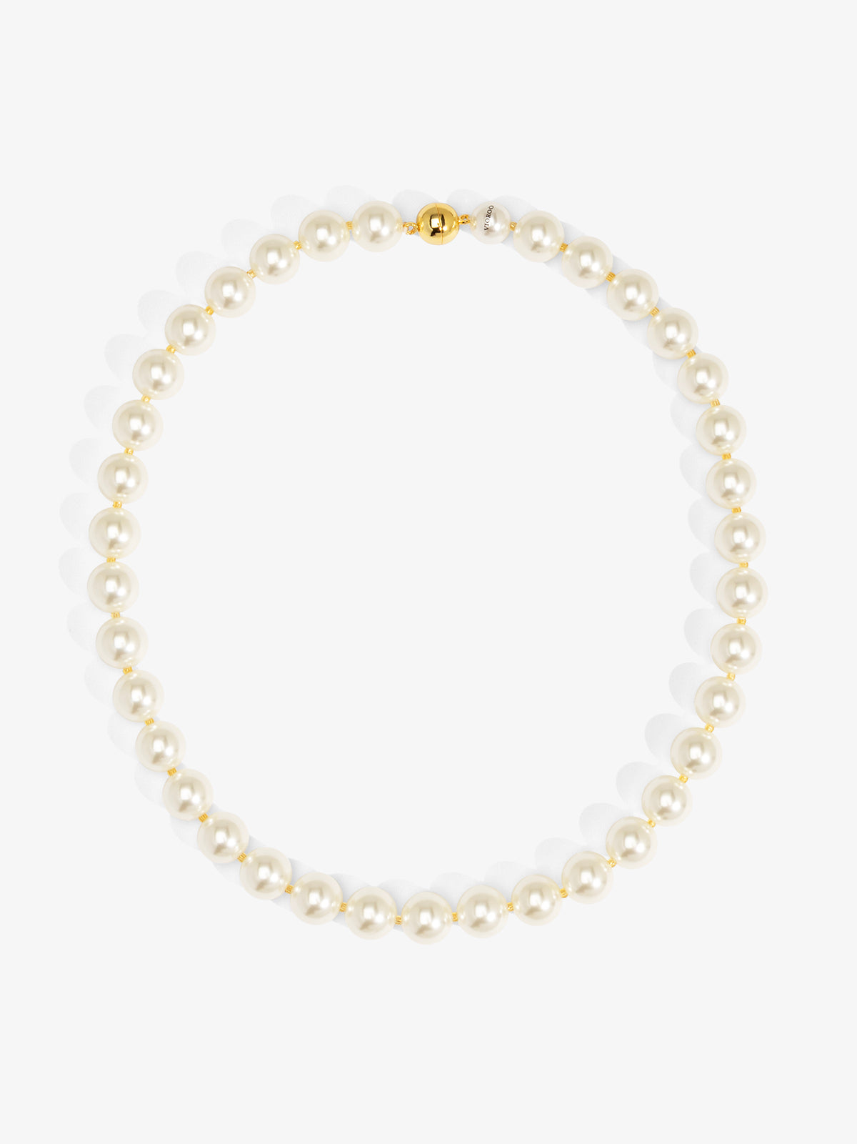 12mm Pearl Beaded Magnet Short Necklace