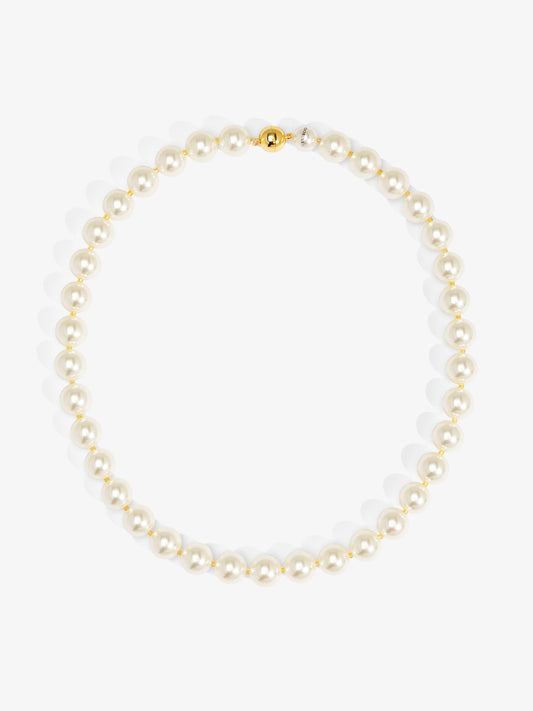12mm Pearl Beaded Magnet Short Necklace