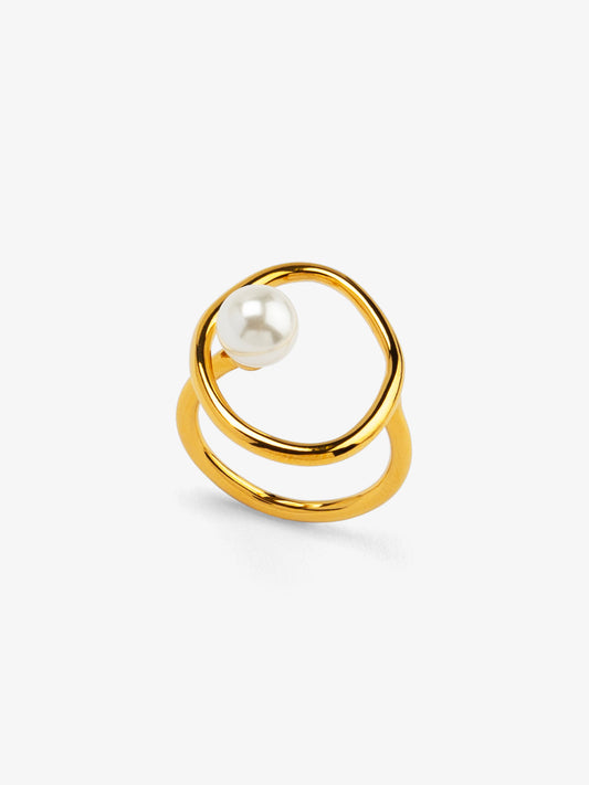 Encircled Pearl Ring